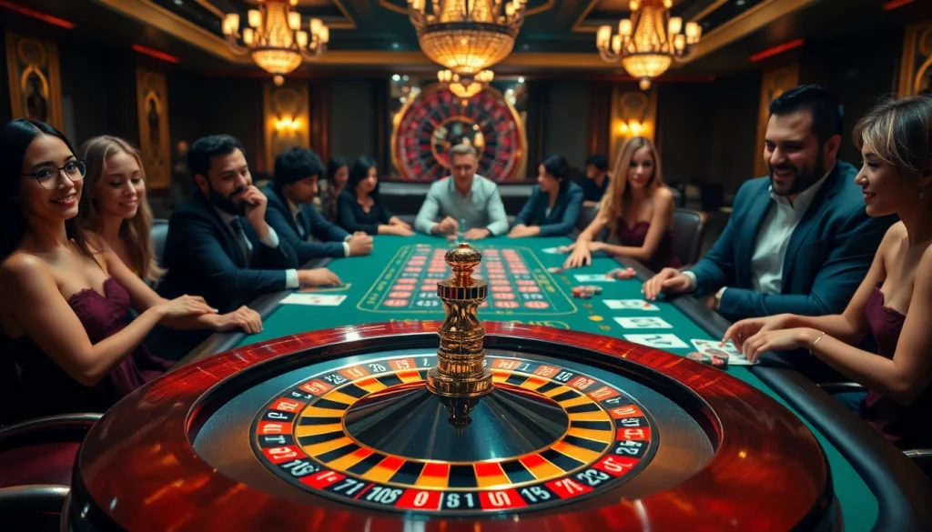 Experience the thrill of casino gaming with 789BAT's vibrant poker tables and roulette wheel, inviting players to win big.