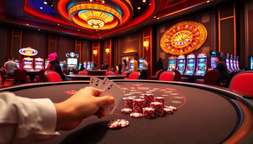 Lương sơn TV invites players to experience the excitement of a luxurious casino with thrilling poker games and spinning roulette.
