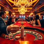 Players are excitedly betting on roulette at a luxurious casino featuring the keyword 88AA prominently on chips.