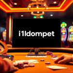 Experience online excitement with i1dompet as players engage at a lively blackjack table filled with colorful chips.