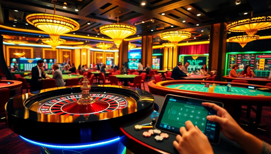 Players enjoying the excitement of roulette and blackjack at https://98win68.city/, showcasing lively casino action and winning moments.