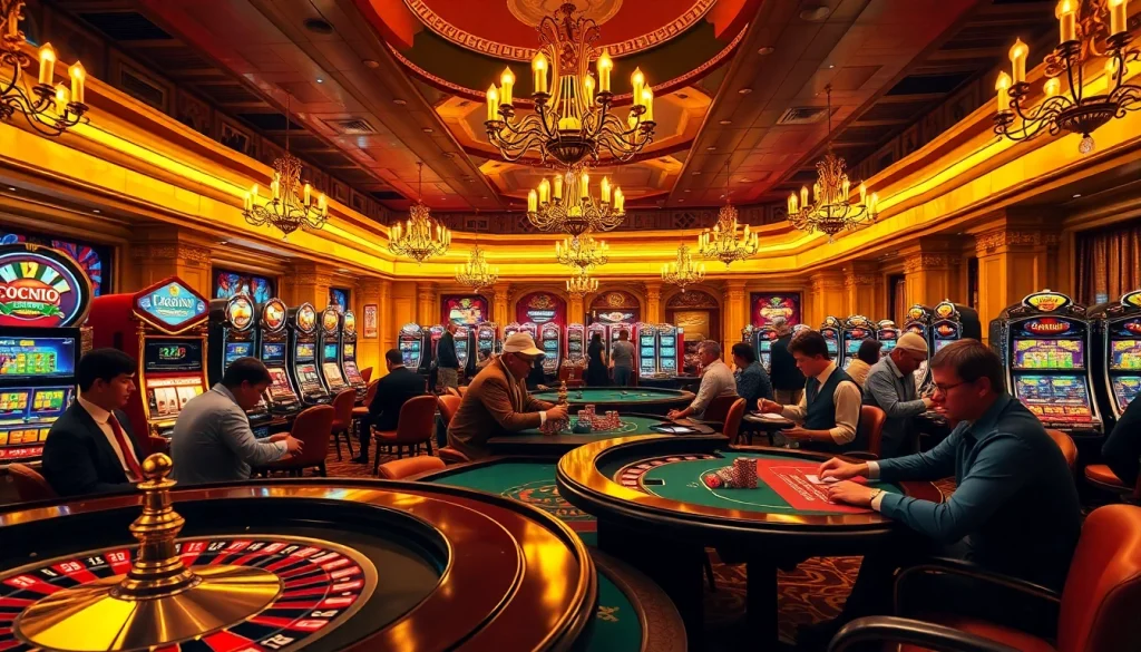 Players at e28 casino, surrounded by roulette and poker action.