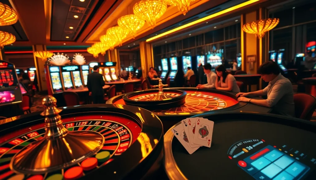 Experience the thrill of casino gaming like never before at 98win9.dev, featuring players celebrating winning hands at the roulette table.