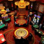 Experience excitement like at nhà cái uu88 with a lively casino scene featuring roulette, slot machines, and engaged players.